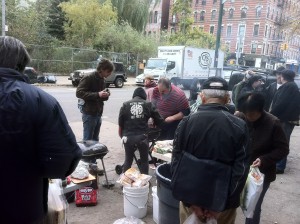 punks feeding the hungry at 9th and C